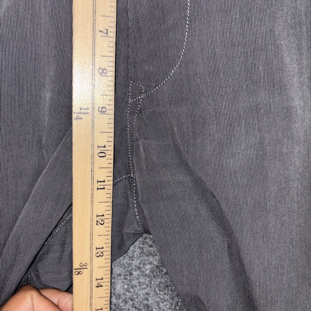 John Varvatos Pants Mens size 35 Gray Casual Straight Lightweight Striped Flawed - Picture 7 of 10